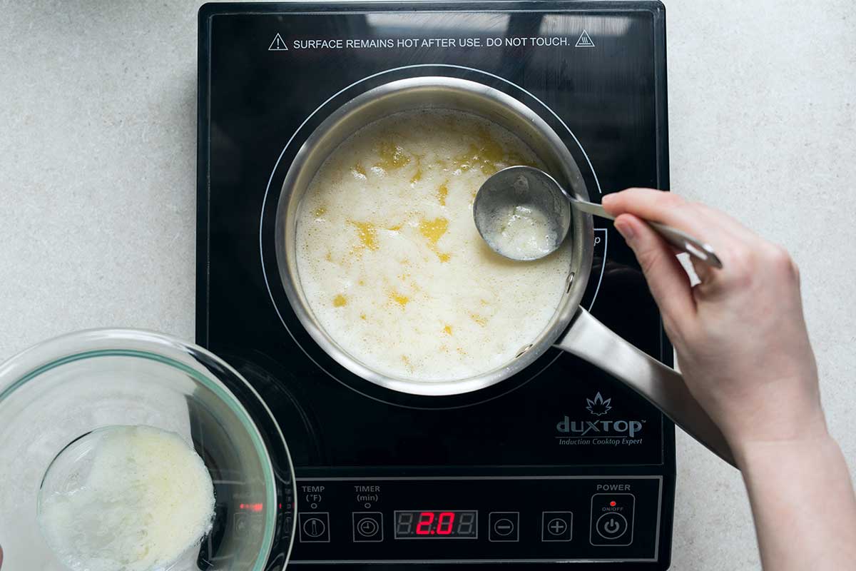 Clarified butter how to with ladle