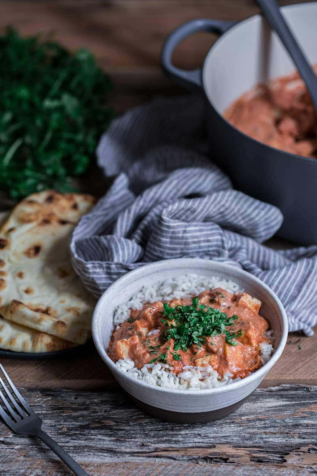 Paneer tikka masala recipe in a bowl
