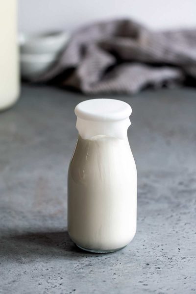 What is half-and-half: a glass bottle of cream