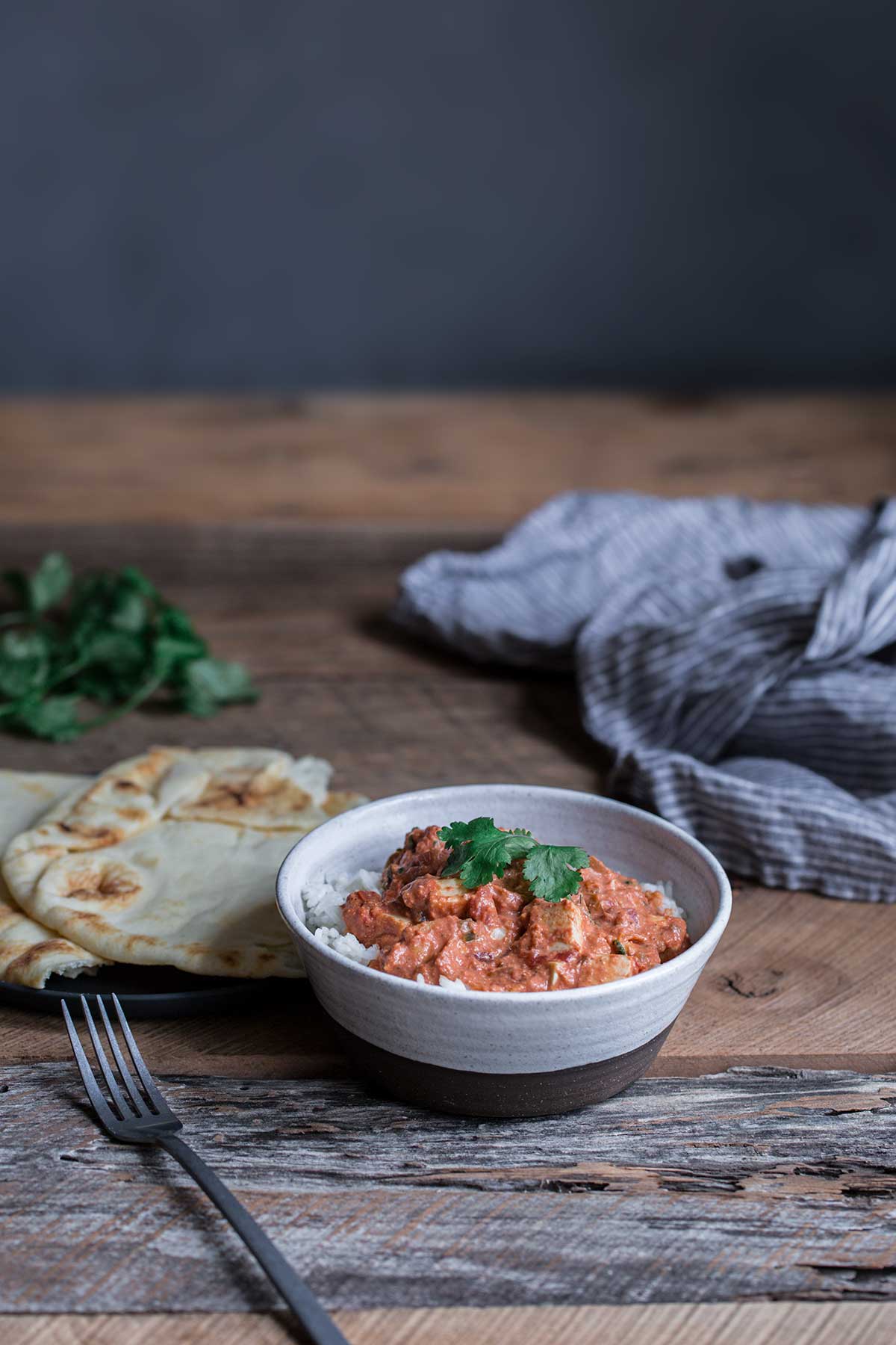 Paneer tikka masala in a bowl