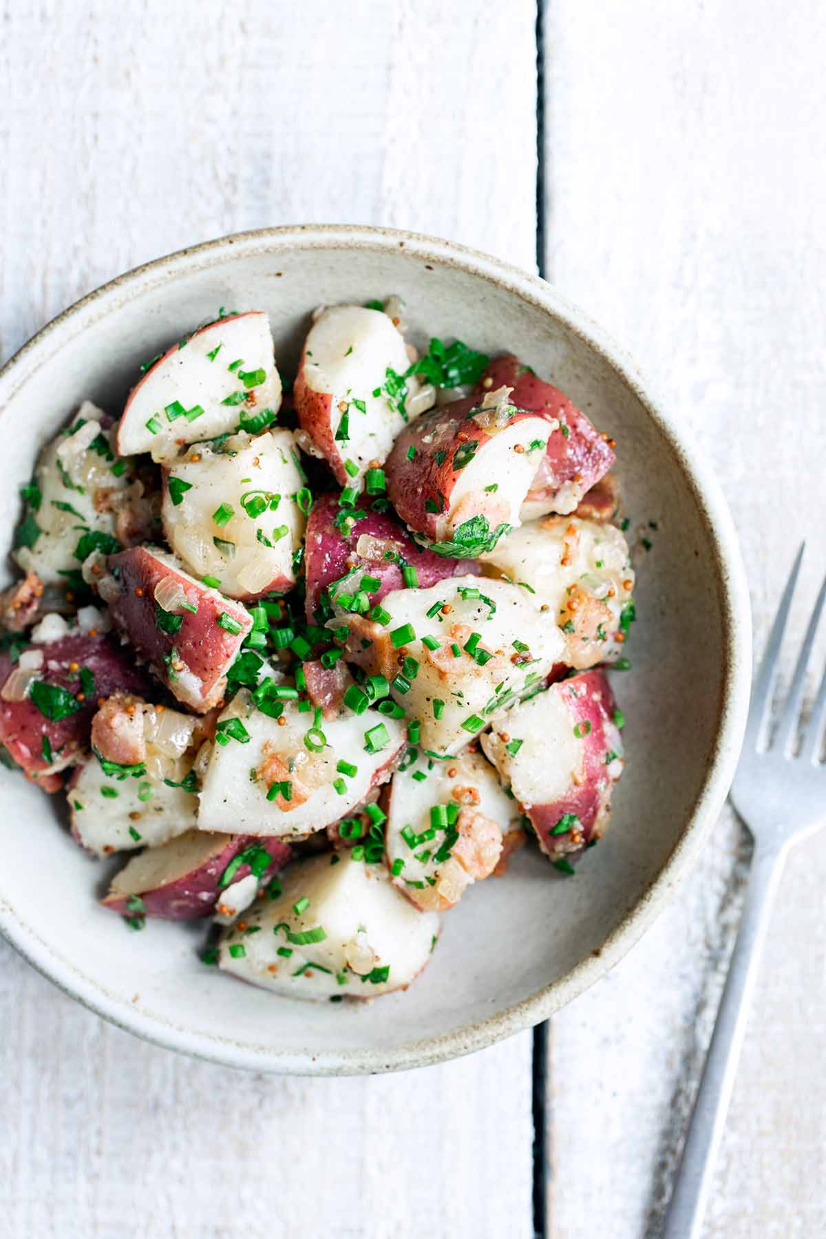German potato salad in a bowl