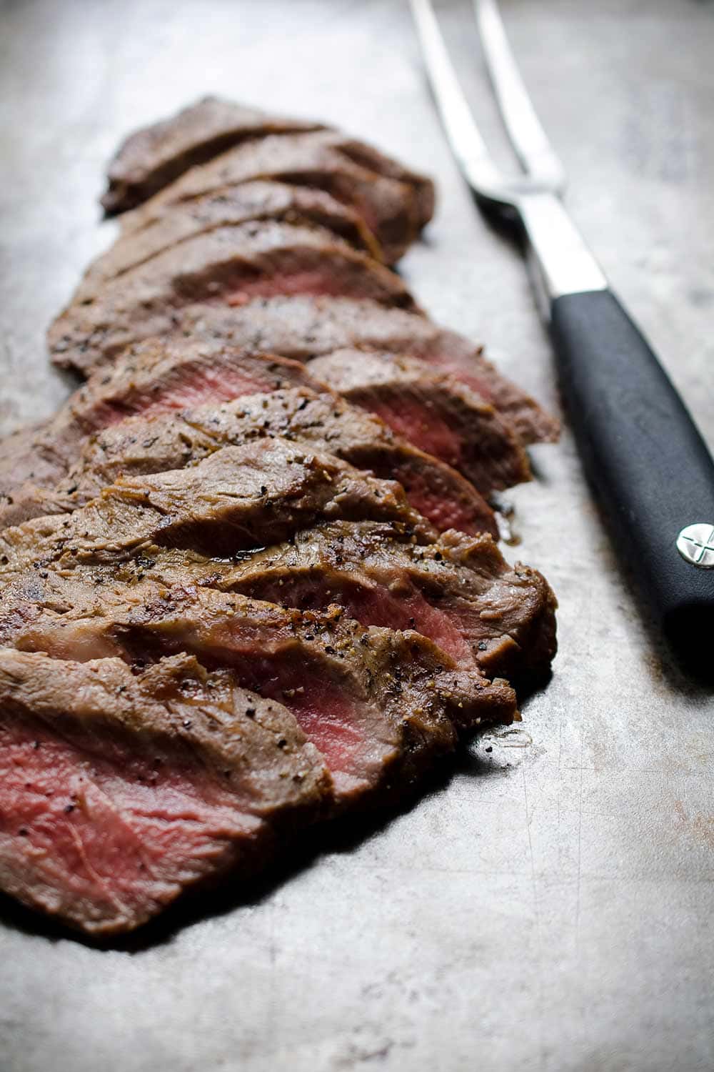 Sliced flank steak