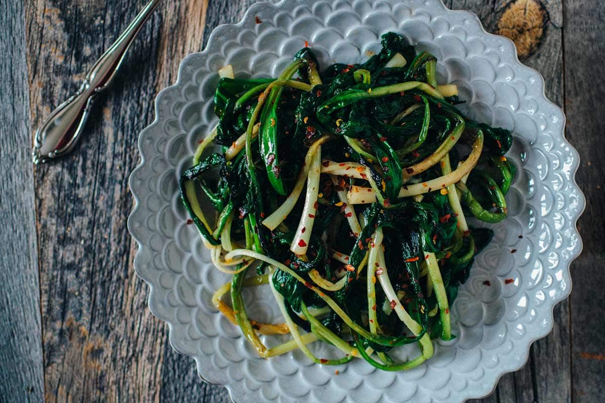 Caramelized ramps from Crepes of Wrath