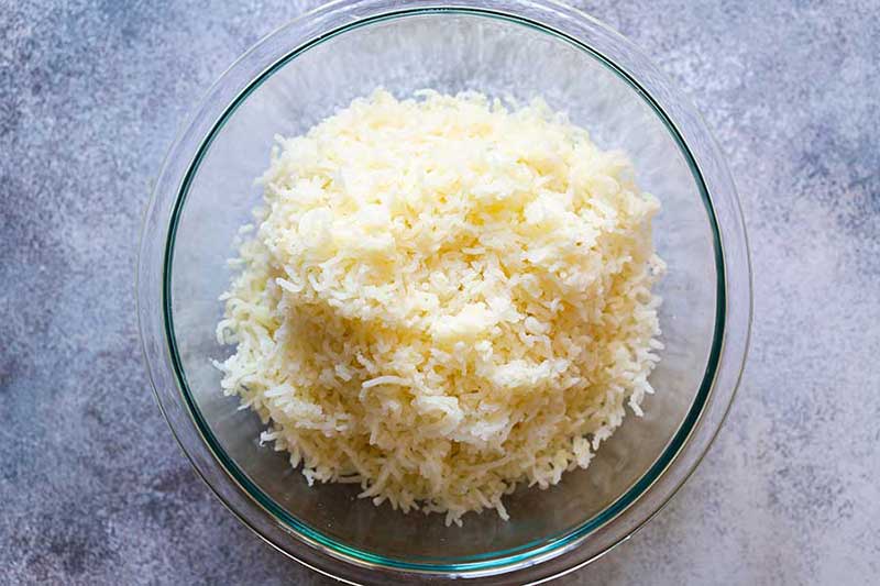riced potatoes in bowl