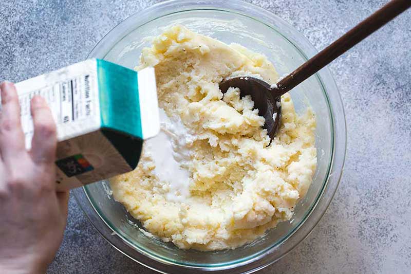 adding extra cream as needed to reach the desired consistency