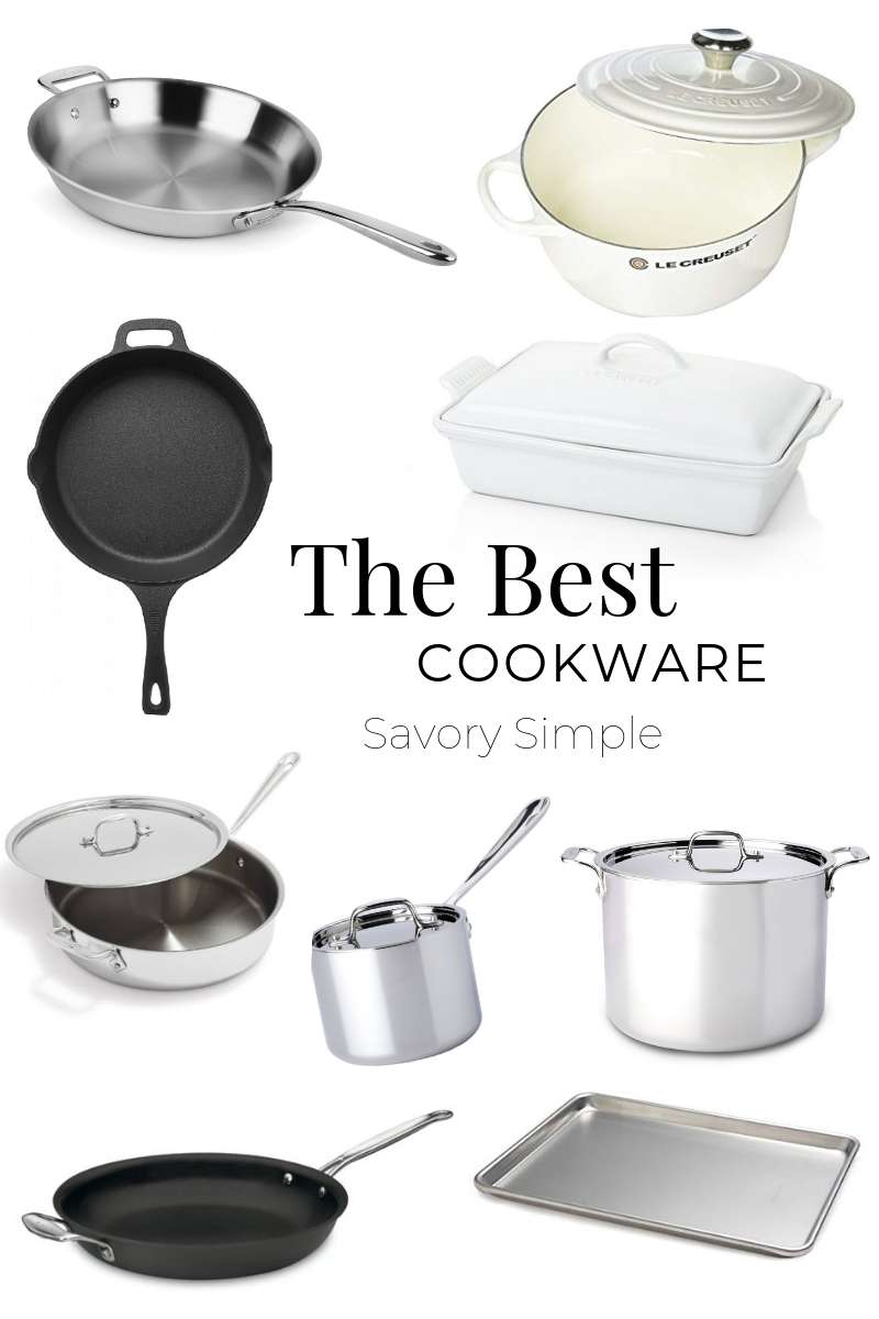 a collage of the best cookware