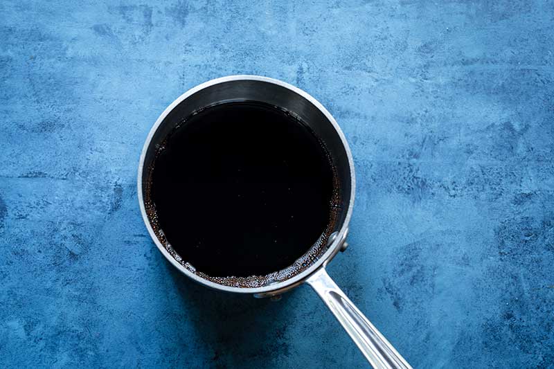 Balsamic vinegar is saucepan