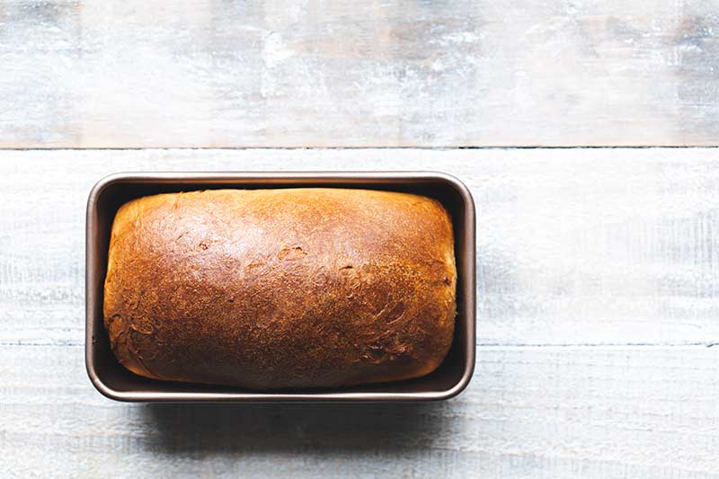 Milk bread fresh out of the oven.
