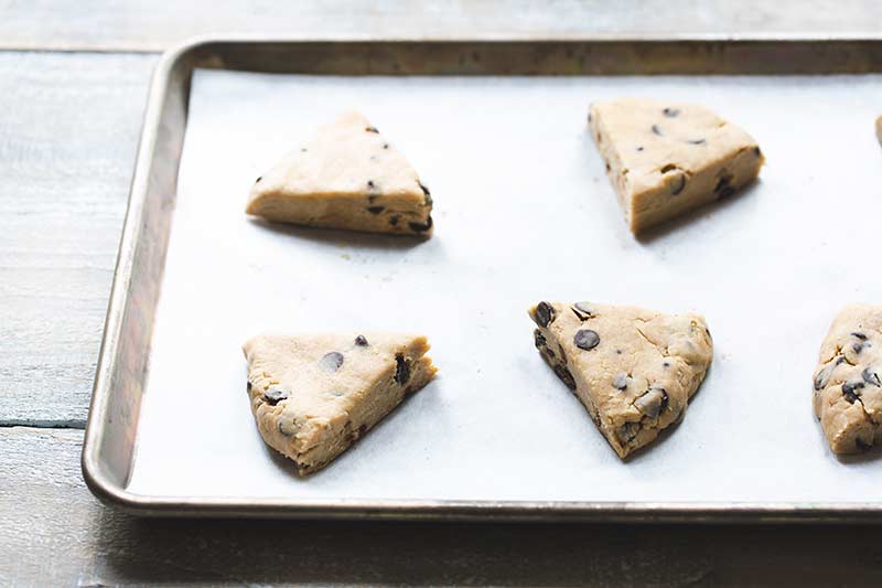 Scones cut into wedges